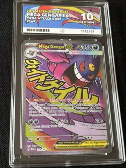 Mega Gengar EX 269/217 Ascended Heroes Pokemon TCG Holo 2026 Ace 10 Grade Gem - Image 1