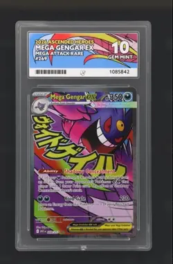 Pokemon TCG Mega Gengar EX 269/217 Ascended Heroes Mega Attack Rare Holo Ace 10 - Image 1