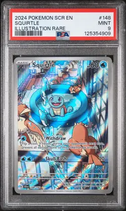 Pokemon TCG Squirtle #148 Scarlet & Violet Stellar Crown PSA 9 Mint - Image 1