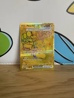 Pokemon Pikachu TCG Prismatic Evolutions Hyper Rare Gold Card 179/131 - Image 1