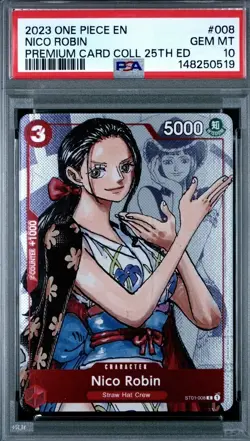 Nico Robin ST01-008 PSA 10 25th Anniversary English One Piece - Image 1