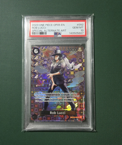 Bandai One Piece TCG Rob Lucci OP03-092 SP Foil Special Alt Art PSA 10 - Image 1