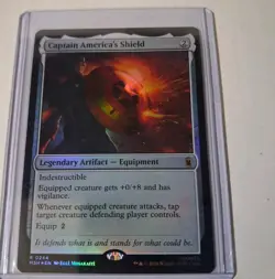 Foil Captain America's Shield 244 Marvel (MSH) Magic: The Gathering NM - Image 1