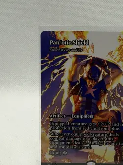 Patriotic Shield #100 - Marvel Universe Eternal-Legal Borderless Non-Holo MTG - Image 5