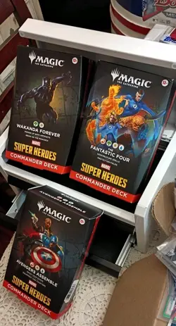 SEALED Three Marvel Commander Deck Magic The Gathering Super Heros - Image 1
