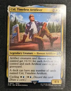 MTG Magic the Gathering Cid, Timeless Artificer (412/772) Final Fantasy LP - - Image 1