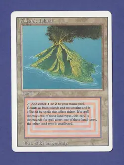 1994 Magic the Gathering - Volcanic Island - Dual Land - Revised MTG - Image 1