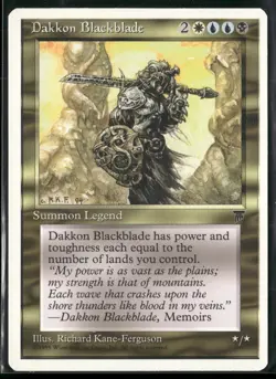 Magic: The Gathering Dakkon Blackblade Rare LP MTG - Image 1