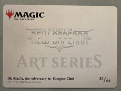 MTG Art Card / Ob Nixilis, the Adversary / ASSNC / Gold-Stamped Signature - Image 2