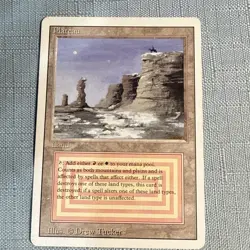 MTG Plateau Revised Edition – Dual Land – Lightly Played LP – Vintage 1994 - Image 1