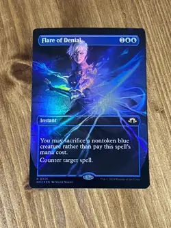 Magic The Gathering FOIL Flare of Denial (Borderless) Modern Horizons 3 MTG LP - Image 1