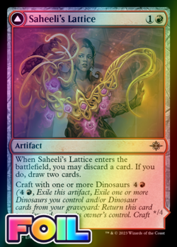 x1 Saheeli's Lattice // Mastercraft Raptor LCI MTG 164 FOIL UNCOMMON M/NM 1x - Image 1