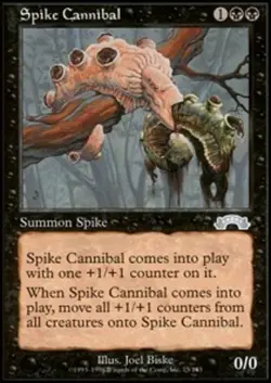 MTG Spike Cannibal, Exodus, Heavily Played, English - Image 1
