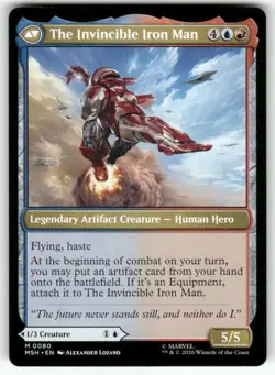 Tony Stark 80 Mythic Marvel Super Heroes Magic: The Gathering Near Mint - Image 2