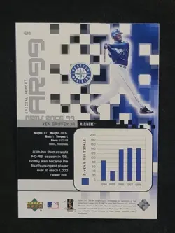 KEN GRIFFEY JR LOT (2) UPPER DECK SILVER FOIL INSERTS 1997 1999 Seattle MARINERS - Image 5