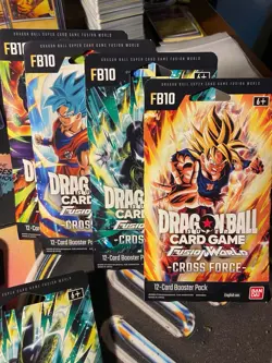 Bandai Dragon Ball Super Fusion World Cross Force FB10 Sleeved Booster Packs X15 - Image 2