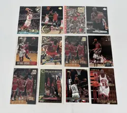 Lot of 12 Various Upper Deck Topps Michael Jordan 1990's Basketball Cards - Image 1