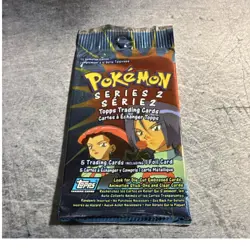 Topps Pokemon Series 2 Sealed Pack 5 Cards w/ Foil (Team Rocket) - Image 1