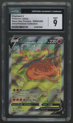 2022 Pokemon Charizard V Ultra-Premium Collection Holo SWSH260 CGC 9 - Image 1