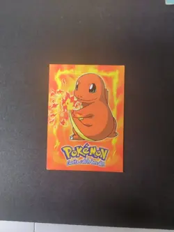 MP! Charmander #04 E4 of 12 Topps 1999 TV Animation Edition Black Label Pokemon - Image 1