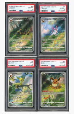 Pokemon PSA10*3 & PSA9 Umbreon & Sylveon FA Holo 2025 Gem Pack Vol.2 S.Chinese - Image 1