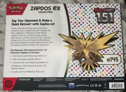 Pokemon TCG Scarlet & Violet 151 Zapdos EX Collection Brand New Sealed - Image 2