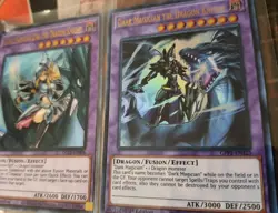 DARK MAGICIAN & DARK MAGICIAN GIRL THE DRAGON KNIGHT ULTRA RARE YUGIOH! TCG NM - Image 2