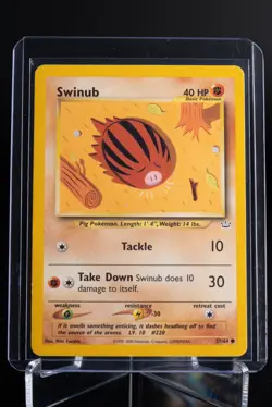 Swinub 57/64 Neo Revelation Pokemon Card Vintage TCG LP - Image 1