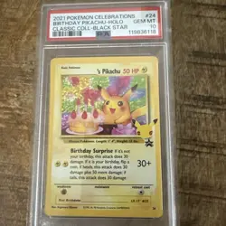 2021 POKEMON CELEBRATIONS CLASSIC COLLECTION #24 BIRTHDAY PIKACHU-HOLO PSA 10 - Image 1