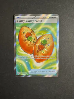2025 Pokemon Mega Evolution 167 Buddy-Buddy Poffin Ultra Rare In Hand 🥐 - Image 1