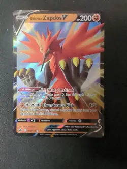 Galarian Zapdos V 080/198 Chilling Reign NM Ultra Rare Pokemon Card - Image 1