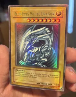 Yugioh Blue Eyes White Dragon SDK-001 Full Holo Bleed Misprint - Image 4