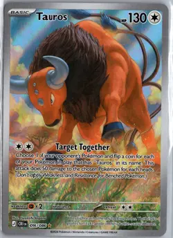 Tauros 096/086 Holo Illustration Rare Chaos Rising Pokemon Near Mint - Image 1
