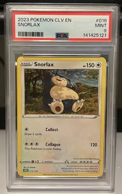2023 Pokemon CLV EN Snorlax #016 PSA 9 - Image 1