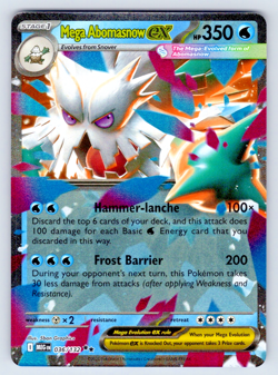 Pokemon TCG Mega Evolutions Mega Abomasnow EX 036/132 Double Rare Holo Nm - Image 1