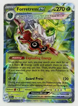 Forretress ex 002/091 | SV: Paldean Fates Holo Double Rare | Pokemon TCG - NM - Image 1