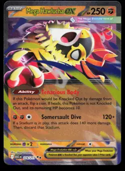 Mega Hawlucha ex 116/217 NM Ascended Heroes Double Rare Pokemon - Image 1