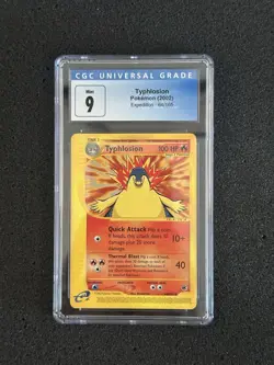 Pokemon Typhlosion Card 64/165 Expedition Non-Holo, CGC 9 NM/Mint - Image 1