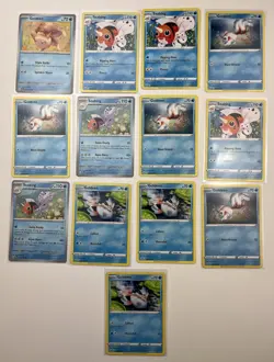Goldeen & Seaking 13 Card Lot Pokemon Various Sets Common - Image 1
