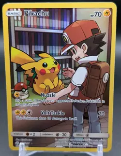 Pokemon Pikachu 241/236 - Cosmic Eclipse Pikachu Secret Rare Full Art - LP - Image 1