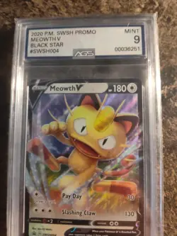 Pokemon 2020 Meowth V SWSH004 Sword & Shield Promo Holo Mint 9 - Image 4