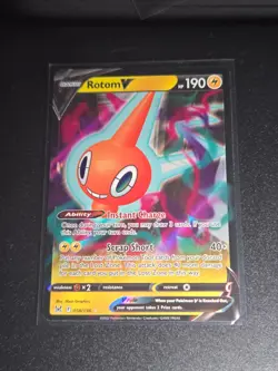 Pokemon Card Rotom V 058/196 Lost Origin Rare Holo Near Mint - Image 1