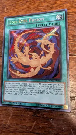 Yugioh Odd-Eyes Fusion DOCS-EN063 Secret Rare 1st Ed NM - Image 1