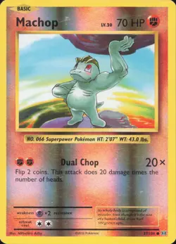 Machop 57/108 Common Evolutions Pokemon Reverse Holo Near Mint - Image 1