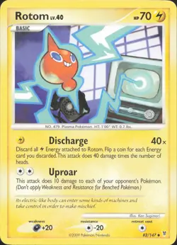 Rotom 82/147 Uncommon Supreme Victors Pokemon Lightly Played - Image 1