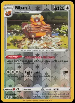 Bibarel 121/172 Rare Brilliant Stars Pokemon Reverse Holo Lightly Played - Image 1