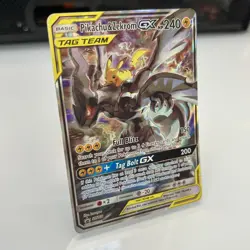 Pokemon TCG Pikachu & Zekrom Tag Team GX Black Star Promo Card SM168 NM Holo - Image 2