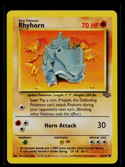 Rhyhorn Unlimited 61/64 Jungle Lightly Played EN - Image 1