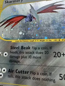 Pokemon TCG Skarmory Expedition Base Set Holo Rare #027/165 60 HP 2002 English - Image 2