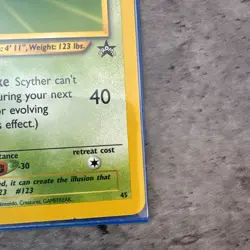 Pokemon 2000 Black Star Promo #45 Scyther, Wizards of the Coast Vintage Eng NM - Image 4